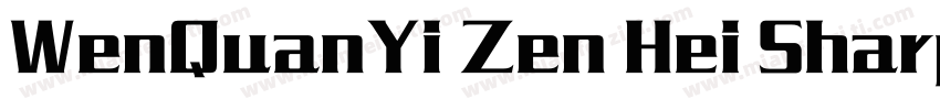 WenQuanYi Zen Hei Sharp字体转换